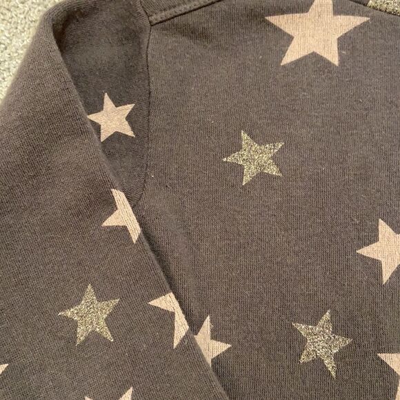 Crew Cuts sweater size 2 gray with stars bows cotton winter spring - Picture 5 of 8